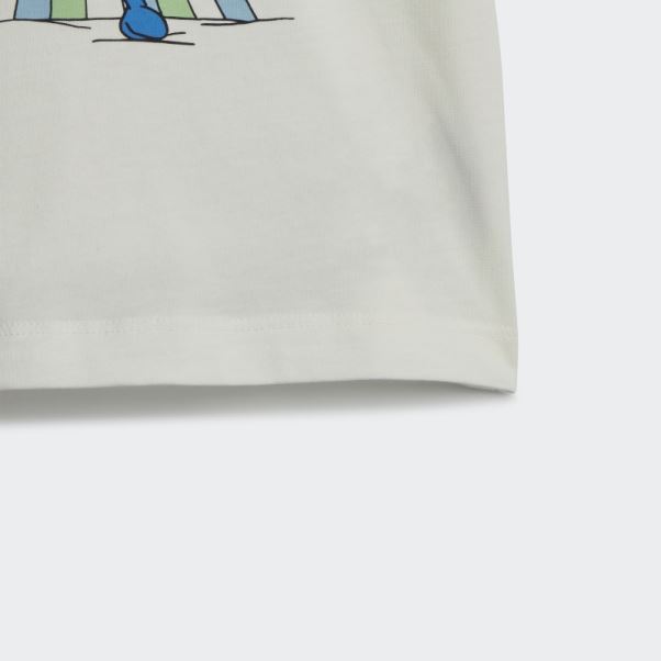 T-shirt Adidas Blanc Imprimé Graphique