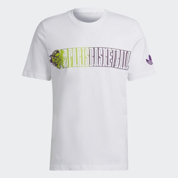 T-shirt Adidas X Paris Basketball Paris Pour Paris Blanc Fashion