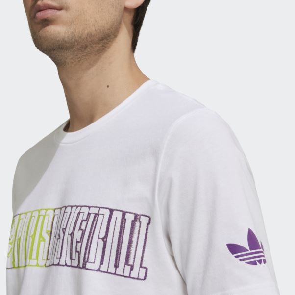 T-shirt Adidas X Paris Basketball Paris Pour Paris Blanc Fashion