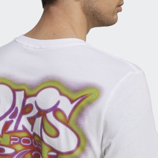 T-shirt Adidas X Paris Basketball Paris Pour Paris Blanc Fashion
