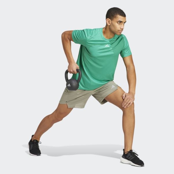 Adidas Entraînement Pu Print Tee Court Vert