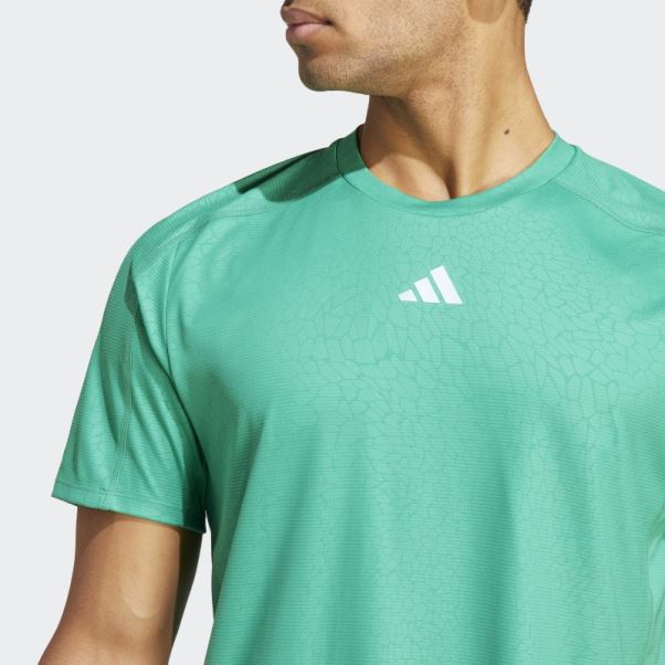 Adidas Entraînement Pu Print Tee Court Vert
