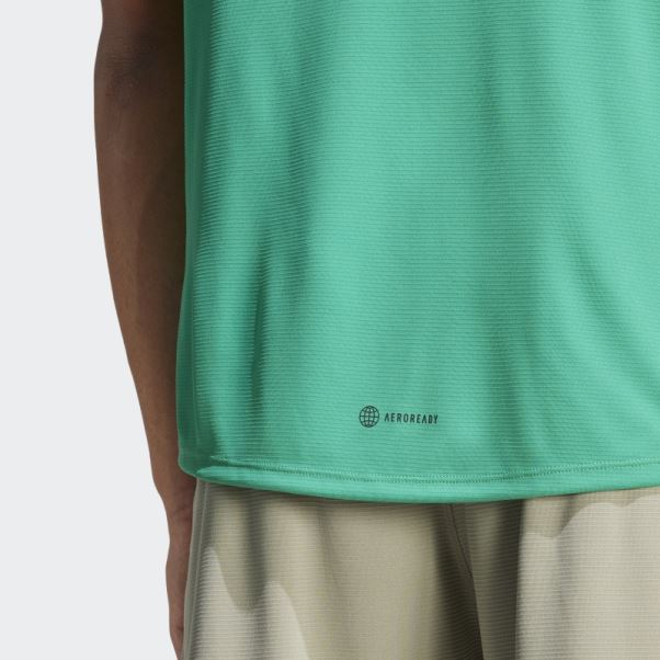 Adidas Entraînement Pu Print Tee Court Vert