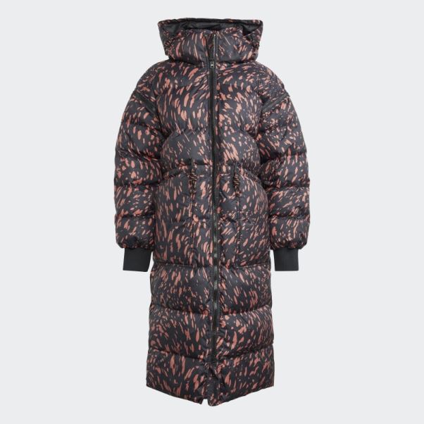 Adidas By Stella Mccartney Veste D'hiver Longue Matelassée Noir Chaud