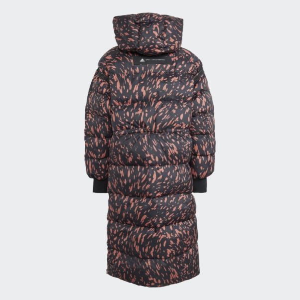 Adidas By Stella Mccartney Veste D'hiver Longue Matelassée Noir Chaud