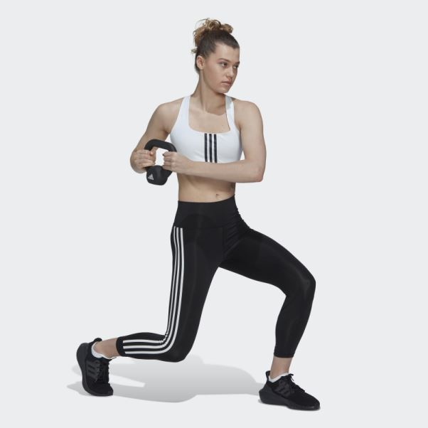 Soutien-gorge à Maintien Moyen Powerimpact Training Blanc Adidas