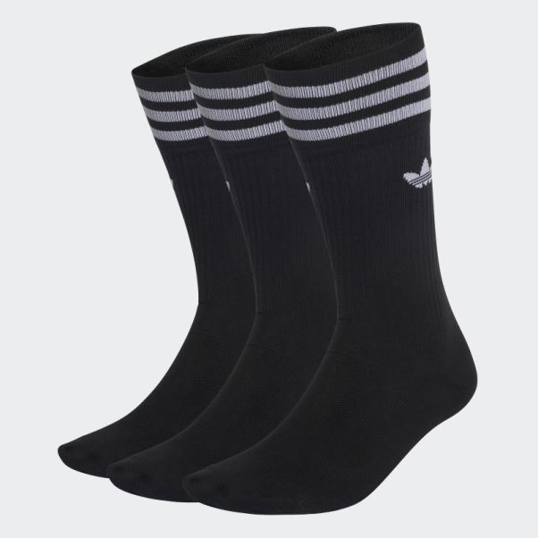Chaussettes Mi-mollet 3 Paires Adidas Noir