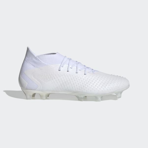 Predator Blanc Précision.1 Crampons De Football Pour Terrain Ferme Adidas