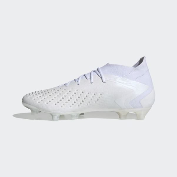 Predator Blanc Précision.1 Crampons De Football Pour Terrain Ferme Adidas