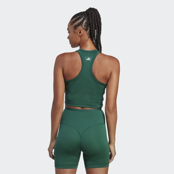 Débardeur Court Graphique Sports Club Adidas Vert