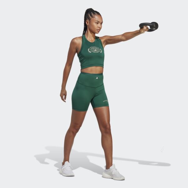 Débardeur Court Graphique Sports Club Adidas Vert
