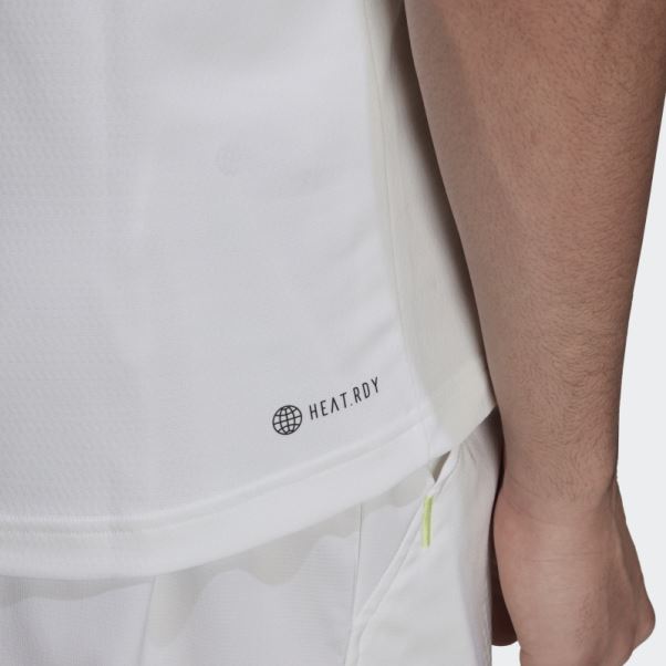 Polo Adidas Paris Heat.rdy Tennis Freelift Blanc