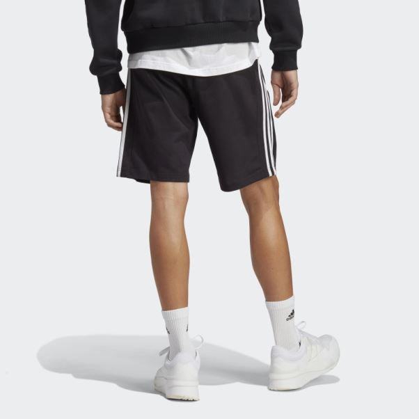 Short En Jersey à 3 Bandes Essentials Noir Adidas