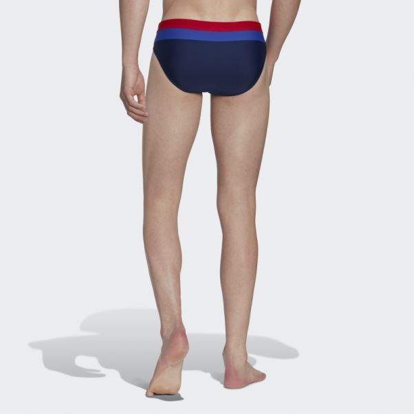 Maillot De Bain Color Block Bleu Marine Adidas