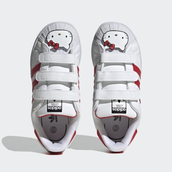 Bonjour Kitty Superstar Chaussures Adidas Blanc
