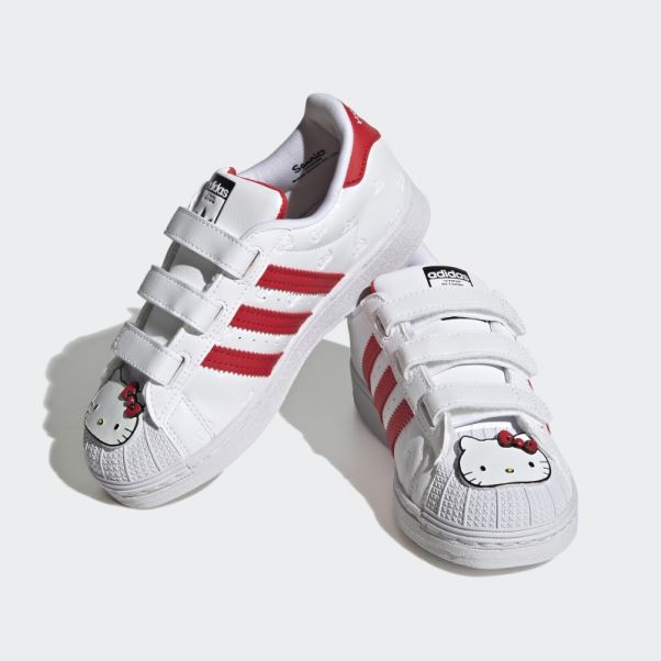 Bonjour Kitty Superstar Chaussures Adidas Blanc