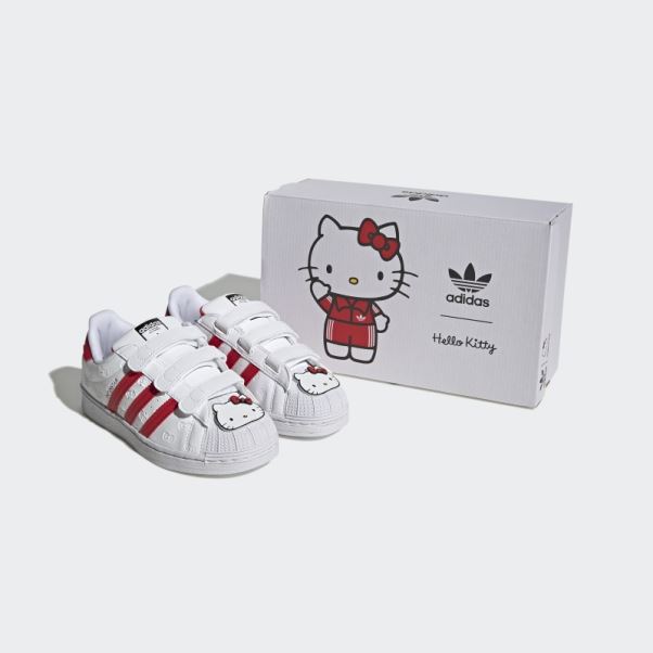 Bonjour Kitty Superstar Chaussures Adidas Blanc