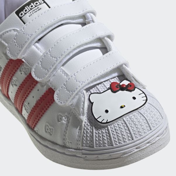 Bonjour Kitty Superstar Chaussures Adidas Blanc