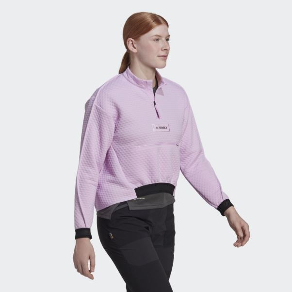 Polaire Adidas Terrex Randonnée 1/2 Zip Lilas