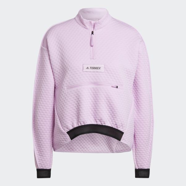 Polaire Adidas Terrex Randonnée 1/2 Zip Lilas