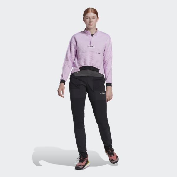 Polaire Adidas Terrex Randonnée 1/2 Zip Lilas