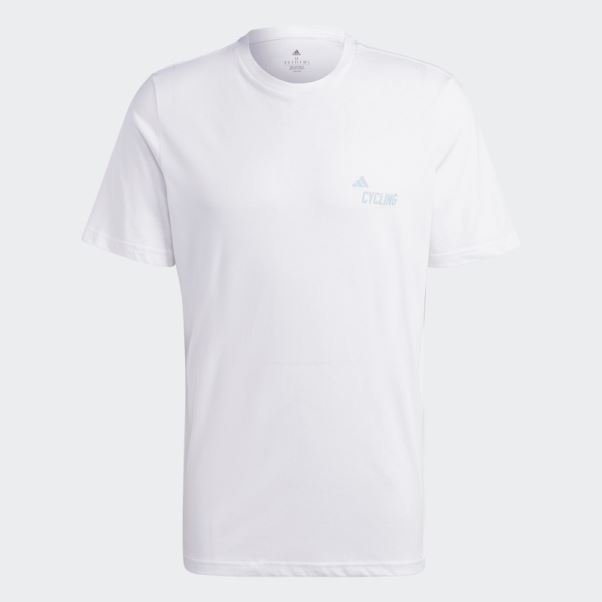 T-shirt Graphique Adidas Cycling (neutre) Blanc