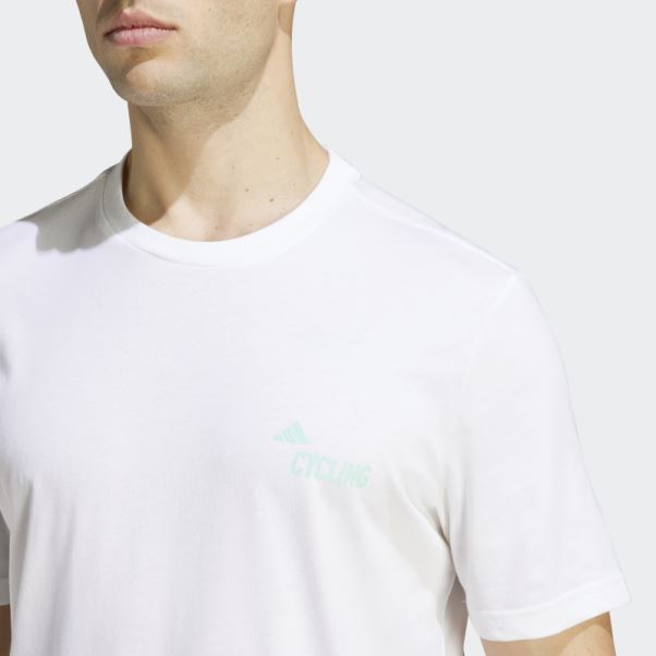 T-shirt Graphique Adidas Cycling (neutre) Blanc