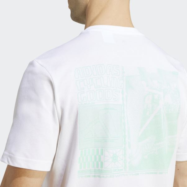 T-shirt Graphique Adidas Cycling (neutre) Blanc