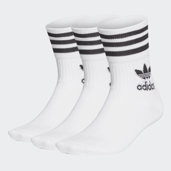 Chaussettes Mi-hautes Adidas - 3 Paires Noir