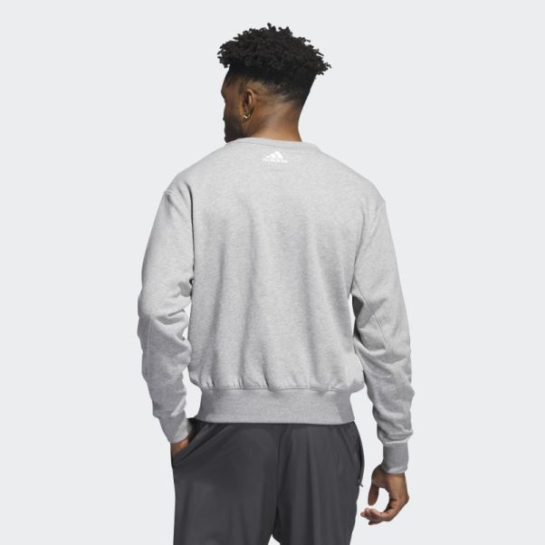 Sweat Adidas Rangers Vintage Crew Gris Moyen