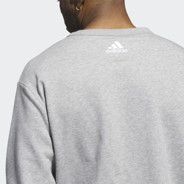Sweat Adidas Rangers Vintage Crew Gris Moyen