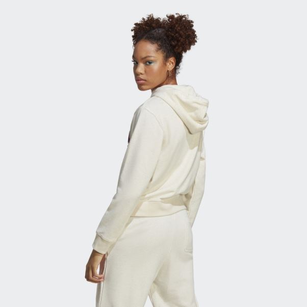 Adidas Sweat à Capuche Mel Originals Petit Logo Blanc