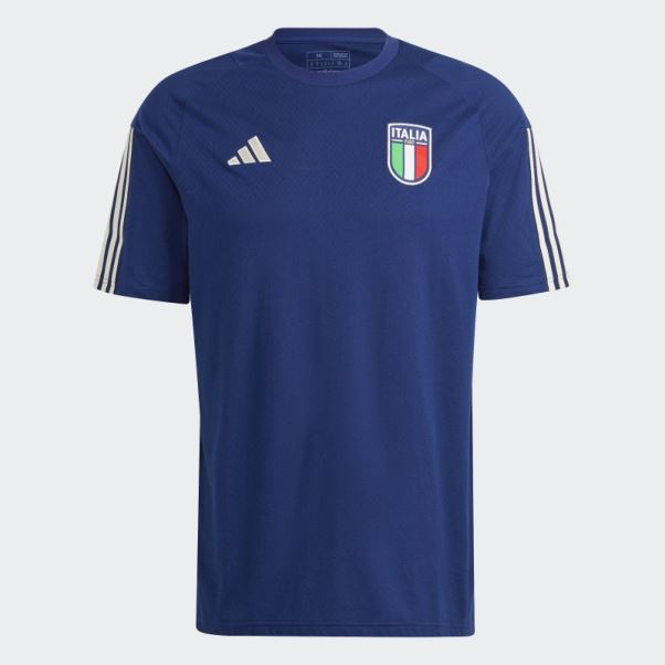 Tee Shirt Adidas Tiro 23 Italy Bleu Foncé En Coton