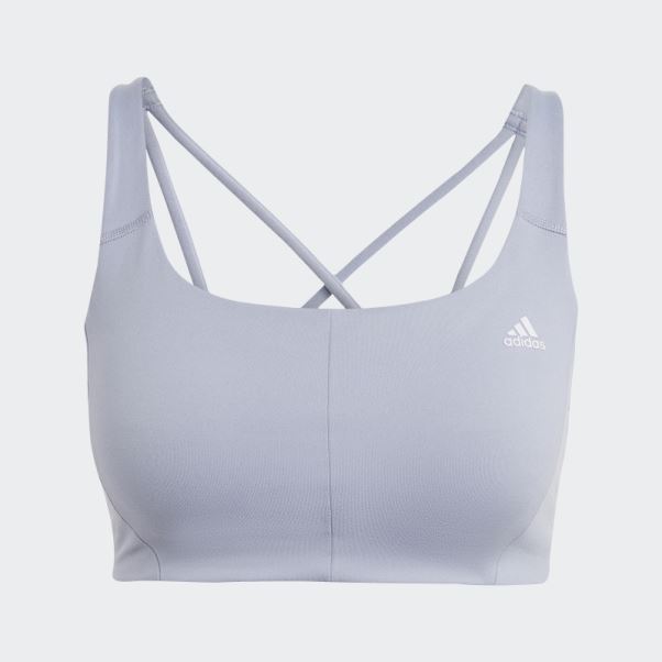 Soutien-gorge à Maintien Moyen Adidas Silver Violet Coreflow