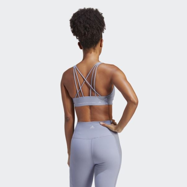 Soutien-gorge à Maintien Moyen Coreflow Violet Argenté Adidas