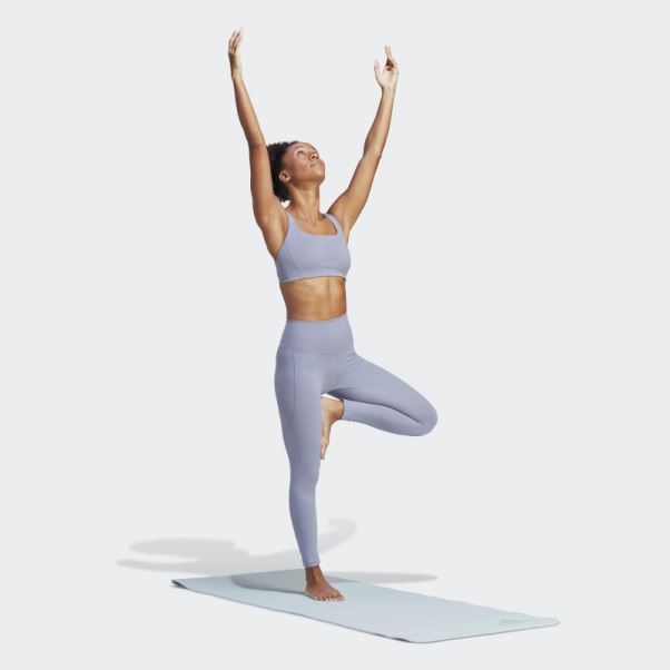 Soutien-gorge à Maintien Moyen Coreflow Violet Argenté Adidas