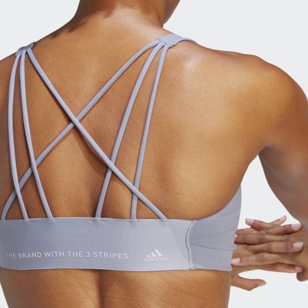 Soutien-gorge à Maintien Moyen Coreflow Violet Argenté Adidas