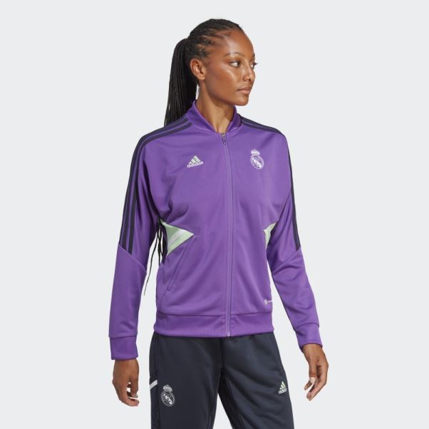 Real Madrid Condivo 22 Survetement D'entrainement Violet Adidas