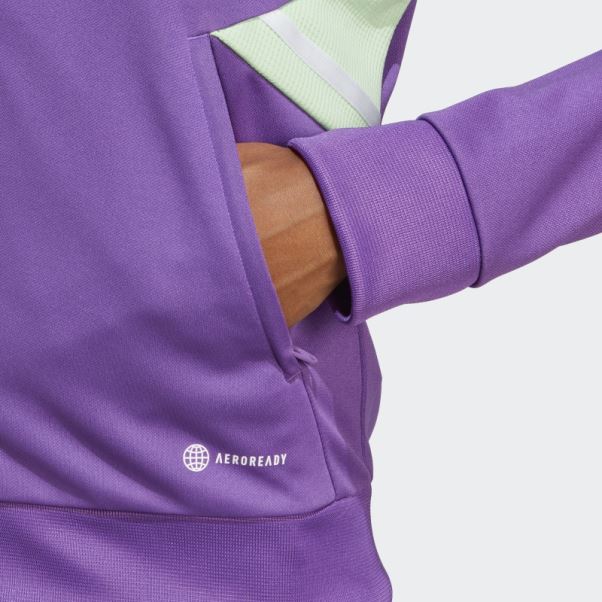 Real Madrid Condivo 22 Survetement D'entrainement Violet Adidas