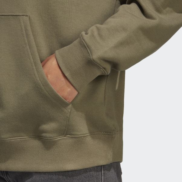 Sweat à Capuche Oversize En Molleton à Gros Logo Olive Adidas Adidas
