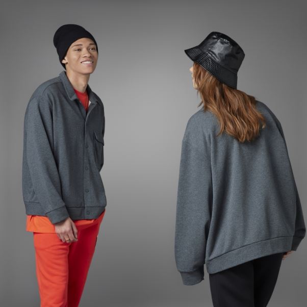 Veste Saint Valentin Adidas Gris Foncé Chiné