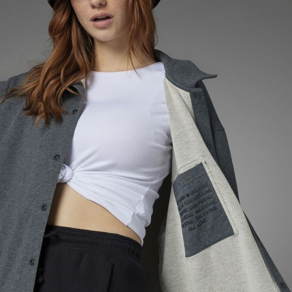 Veste Saint Valentin Adidas Gris Foncé Chiné