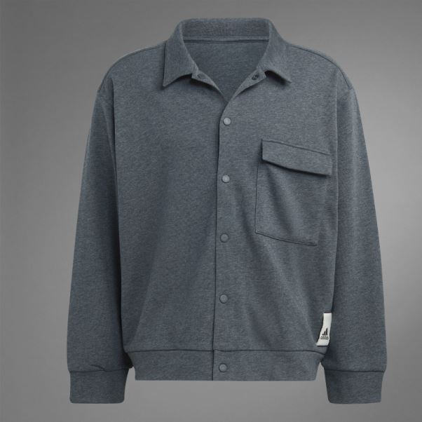 Veste Saint Valentin Adidas Gris Foncé Chiné