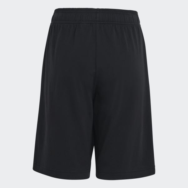 Short En Coton Adidas Essentials Noir Avec Gros Logo