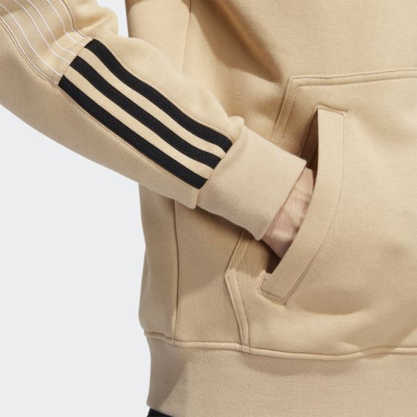 Adidas Veste De Survêtement Beige Polaire Sst