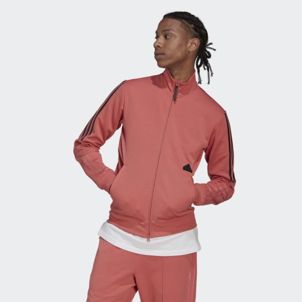 Survêtement Ajusté Rouge à 3 Bandes Adidas