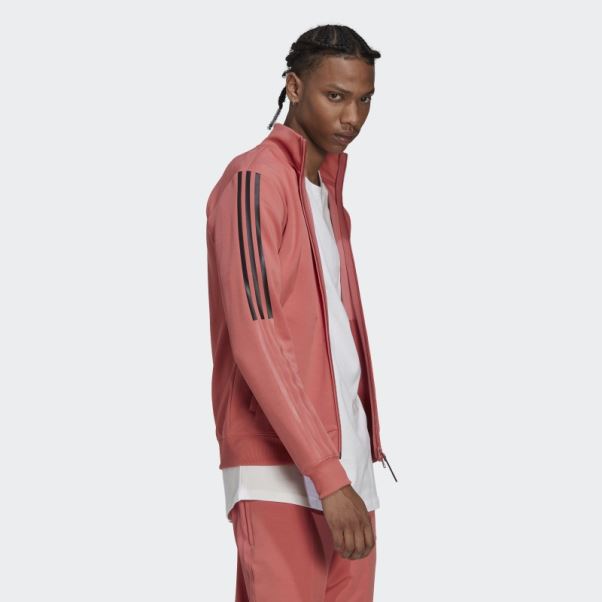 Survêtement Ajusté Rouge à 3 Bandes Adidas