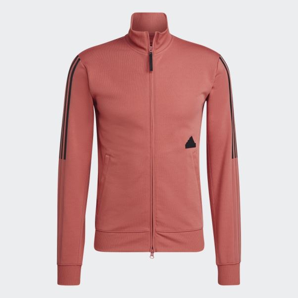 Survêtement Ajusté Rouge à 3 Bandes Adidas