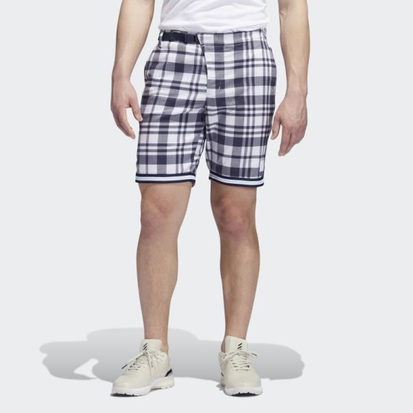 Short Adicross à Carreaux 8,5 Pouces Blanc Adidas