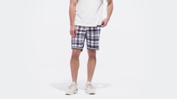 Short Adicross à Carreaux 8,5 Pouces Blanc Adidas